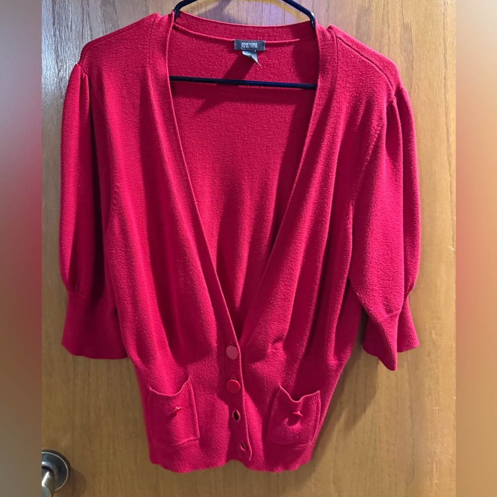Kenneth Cole XL Red Women's cardigan